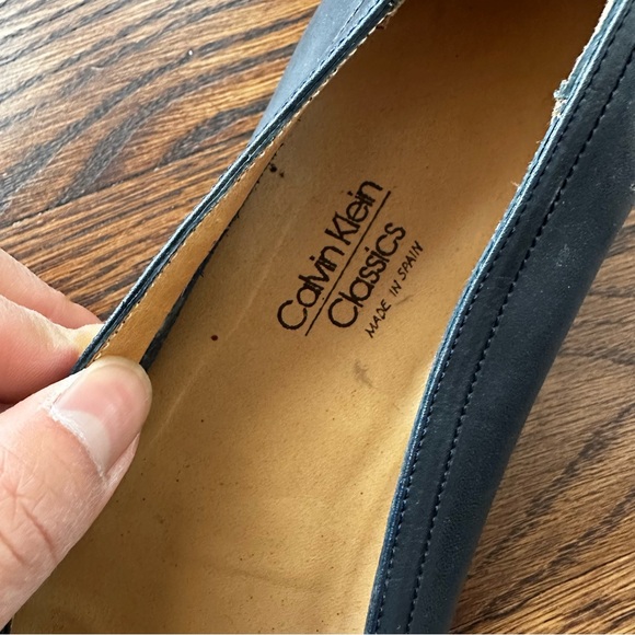 Vintage Calvin Klein Classics Cap Toe Ballet Flats Made in Spain Chanel Style - Picture 13 of 15